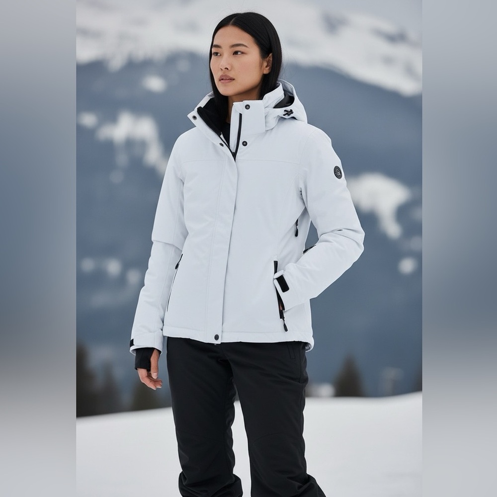 Women's Ski Jacket - White and Black Think spring!